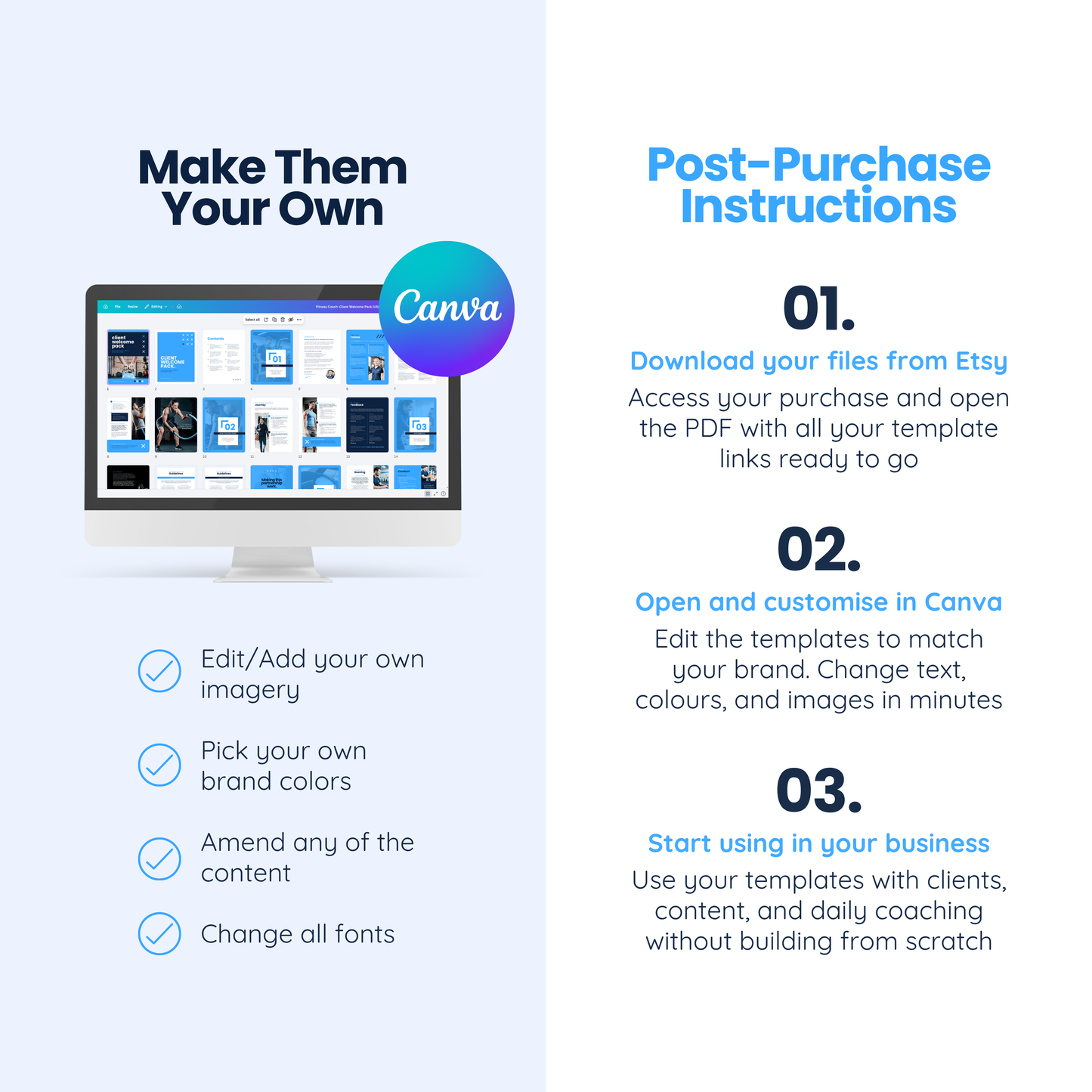 Fitness Coach Ultimate Branding Toolkit (Blue)