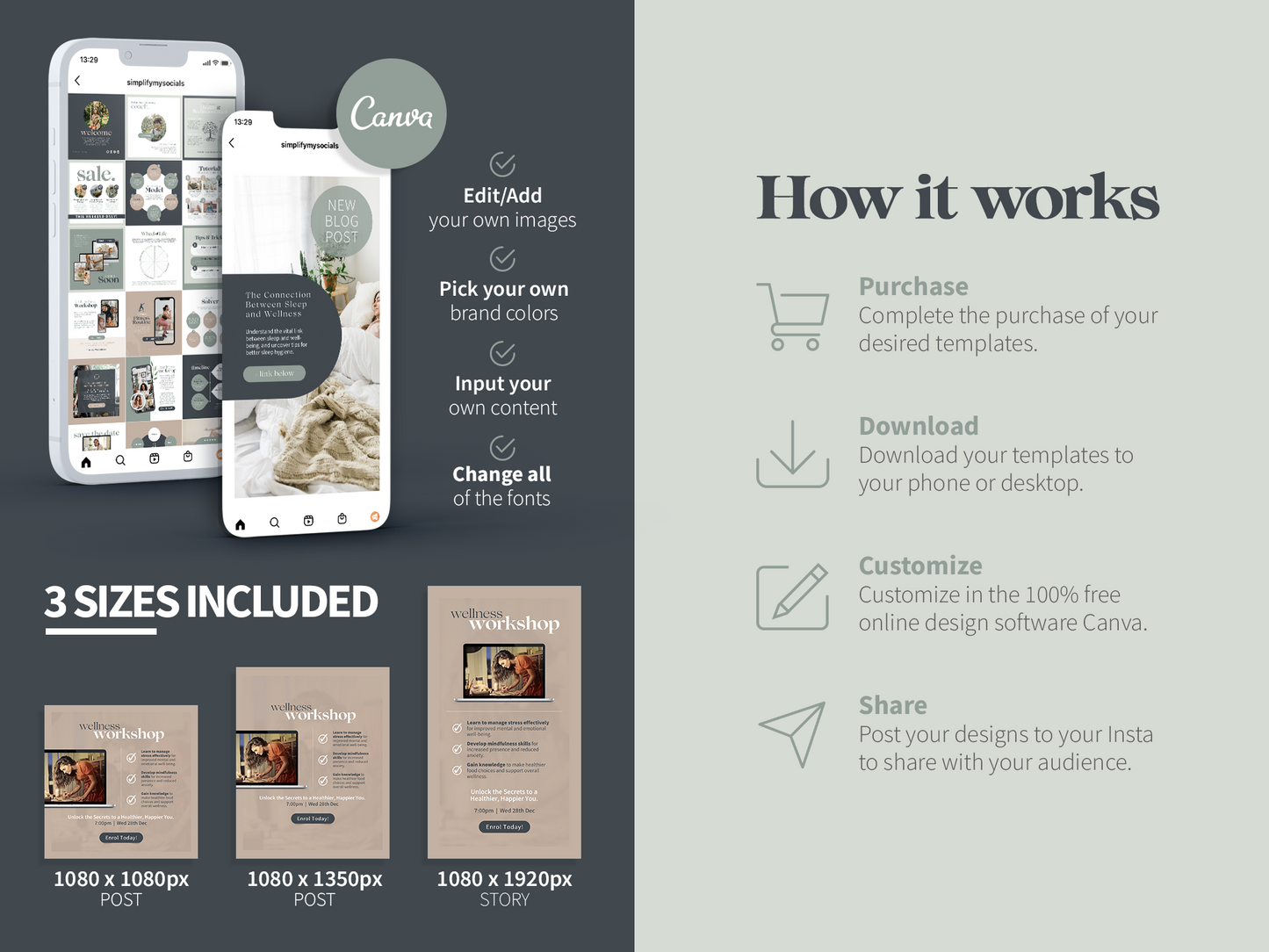 730+ Health and Wellness Instagram Post Templates