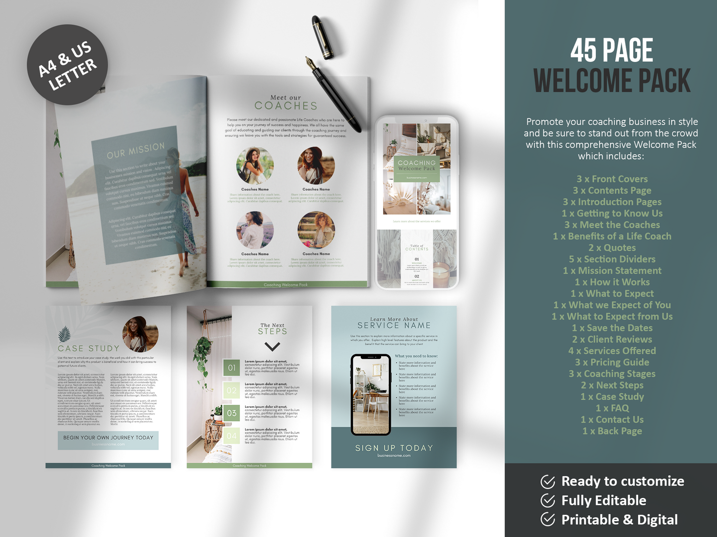 385+ Life Coaching Client Onboarding Toolkit (green)