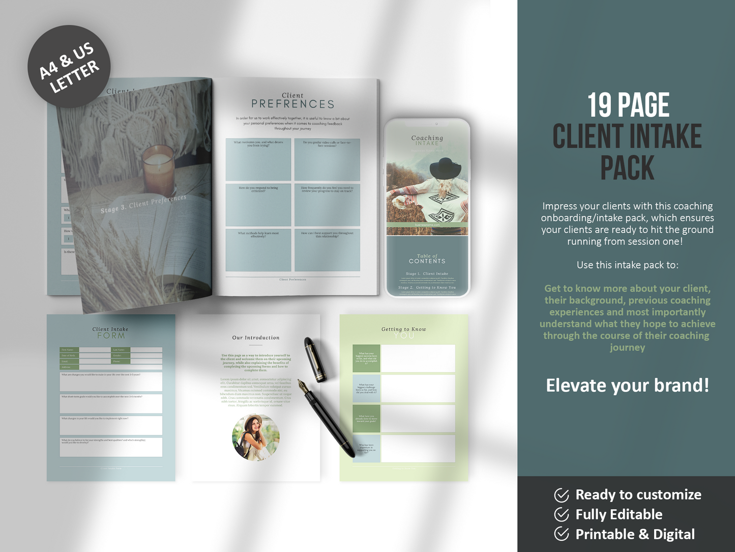 385+ Life Coaching Client Onboarding Toolkit (green)