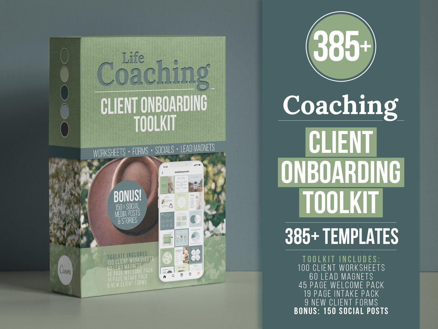 385+ Life Coaching Client Onboarding Toolkit (green)