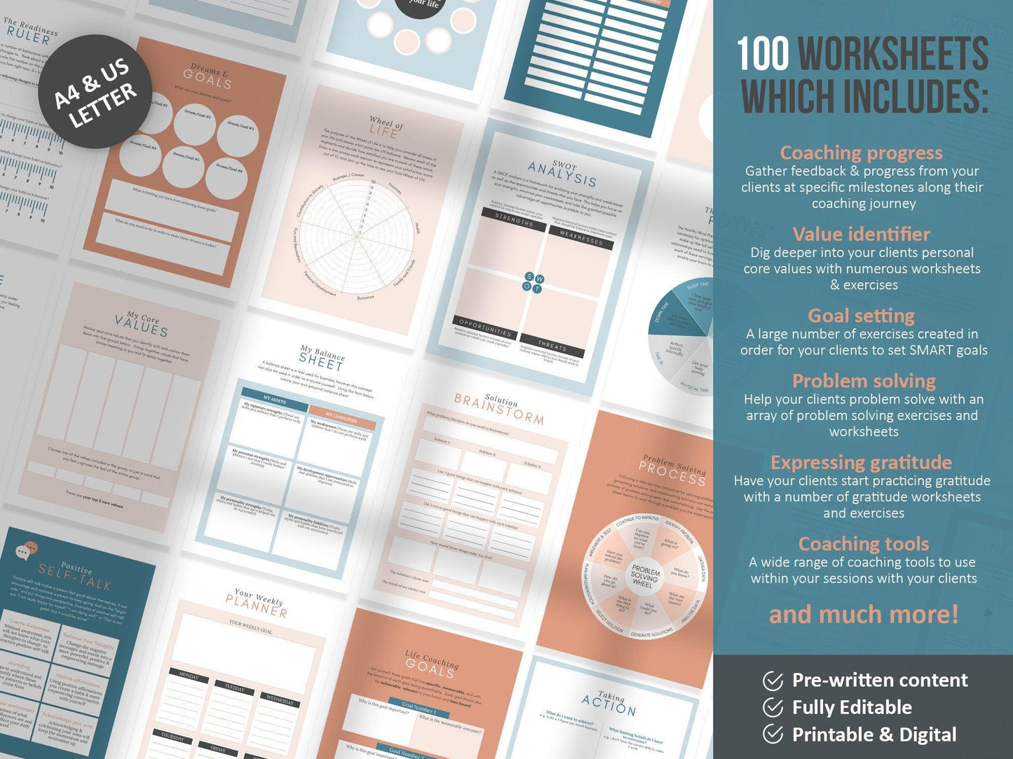 385+ Life Coaching Client Onboarding Toolkit (teal)