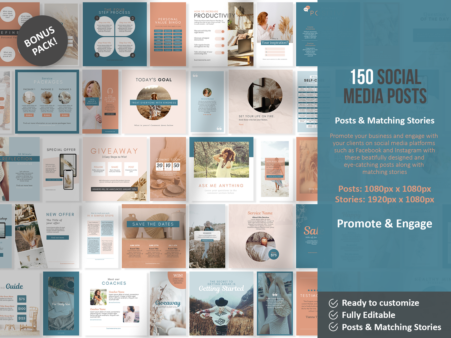 385+ Life Coaching Client Onboarding Toolkit (teal)