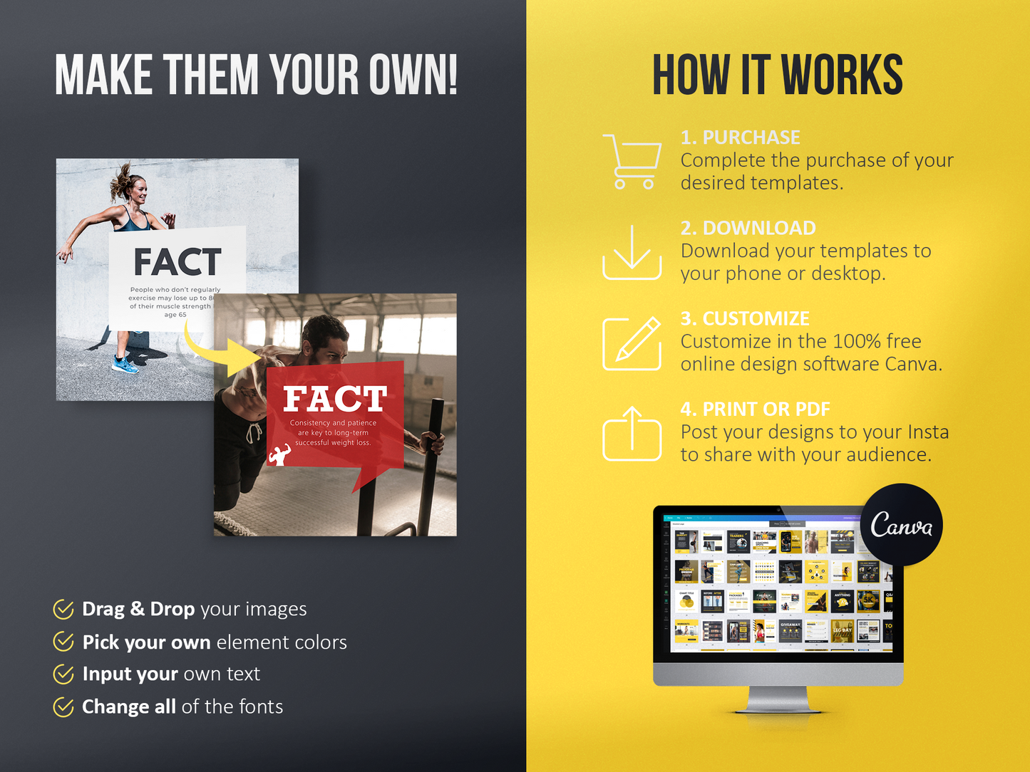 420 Fitness Instagram Post Templates (mustang)