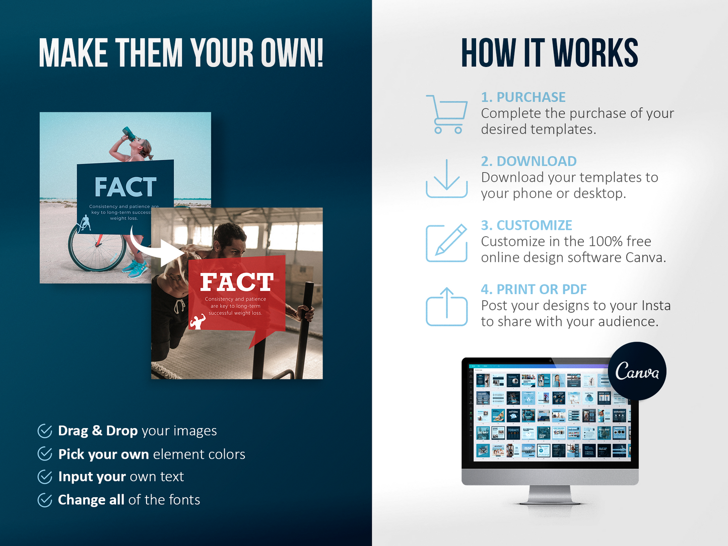 420 Fitness Instagram Post Templates (sky)