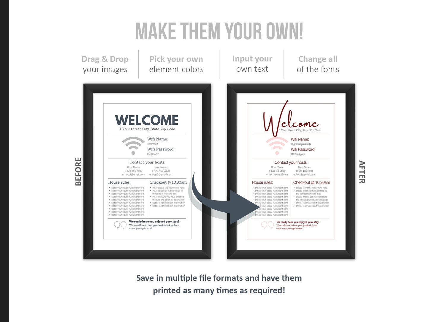 Airbnb Host Posters & Signage Bundle (city)