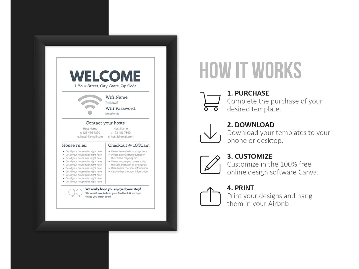 Airbnb Host Posters & Signage Bundle (city)