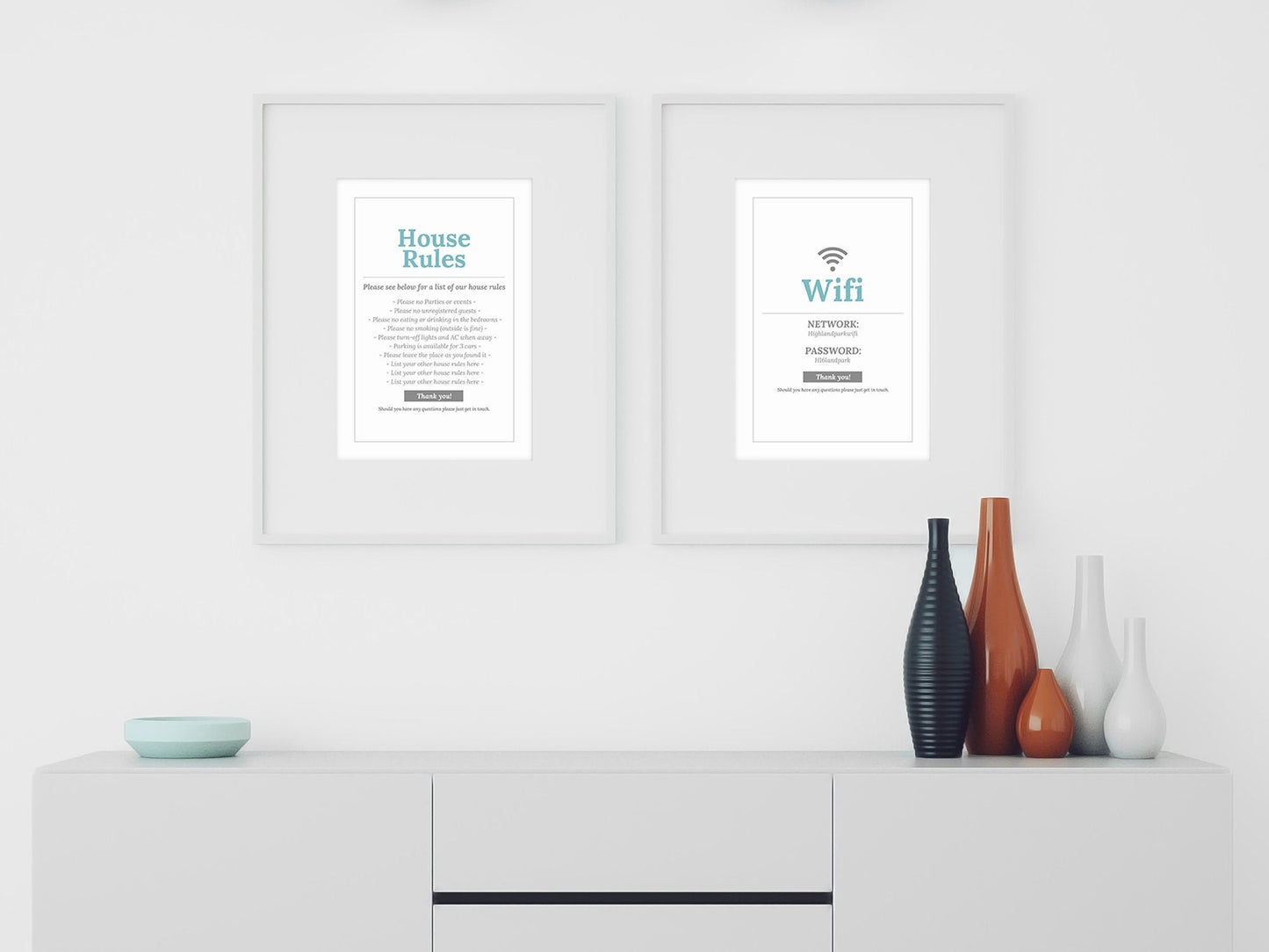 Airbnb Host Posters & Signage Bundle (coastal)
