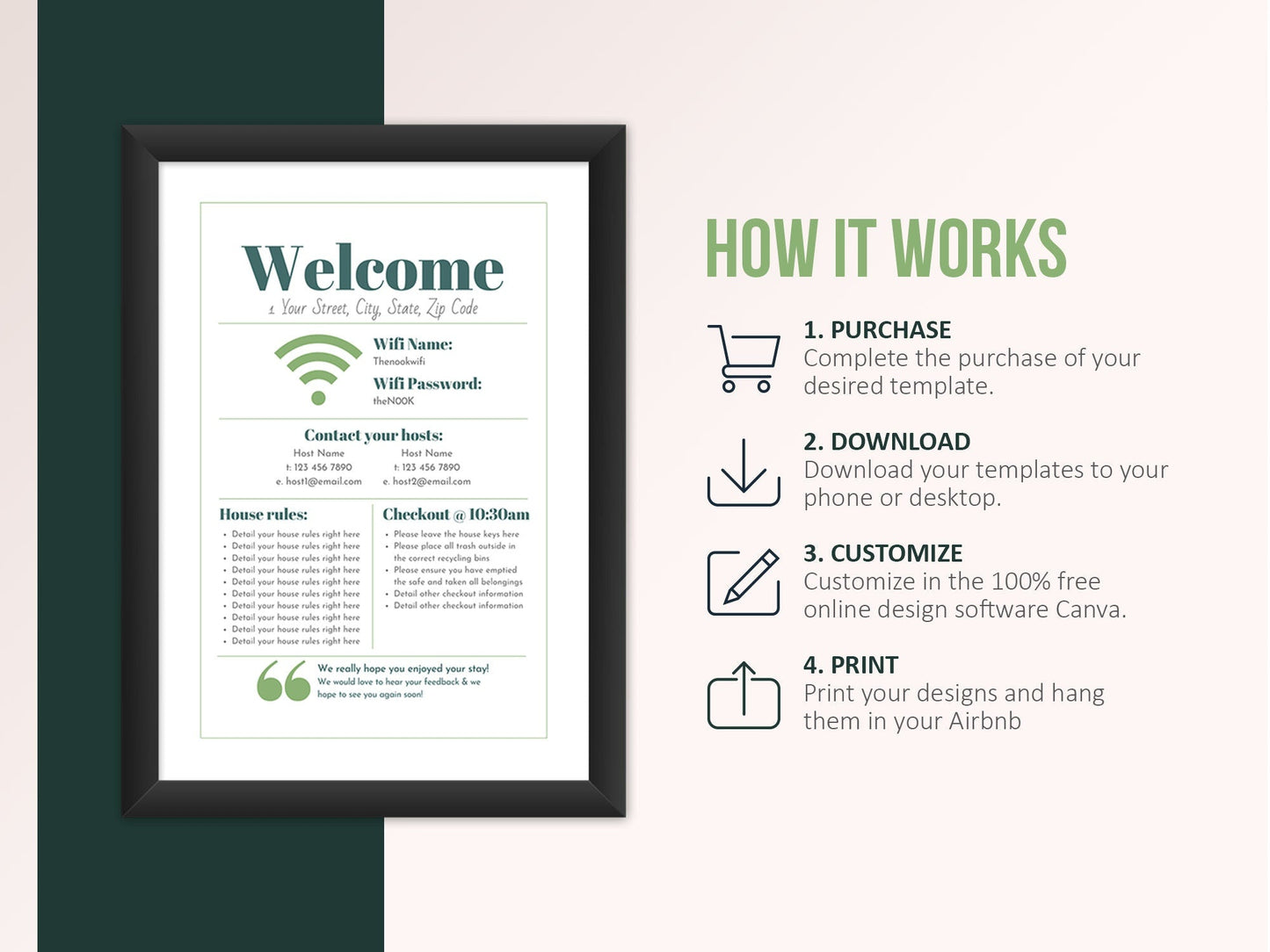 Airbnb Host Posters & Signage Bundle (country)