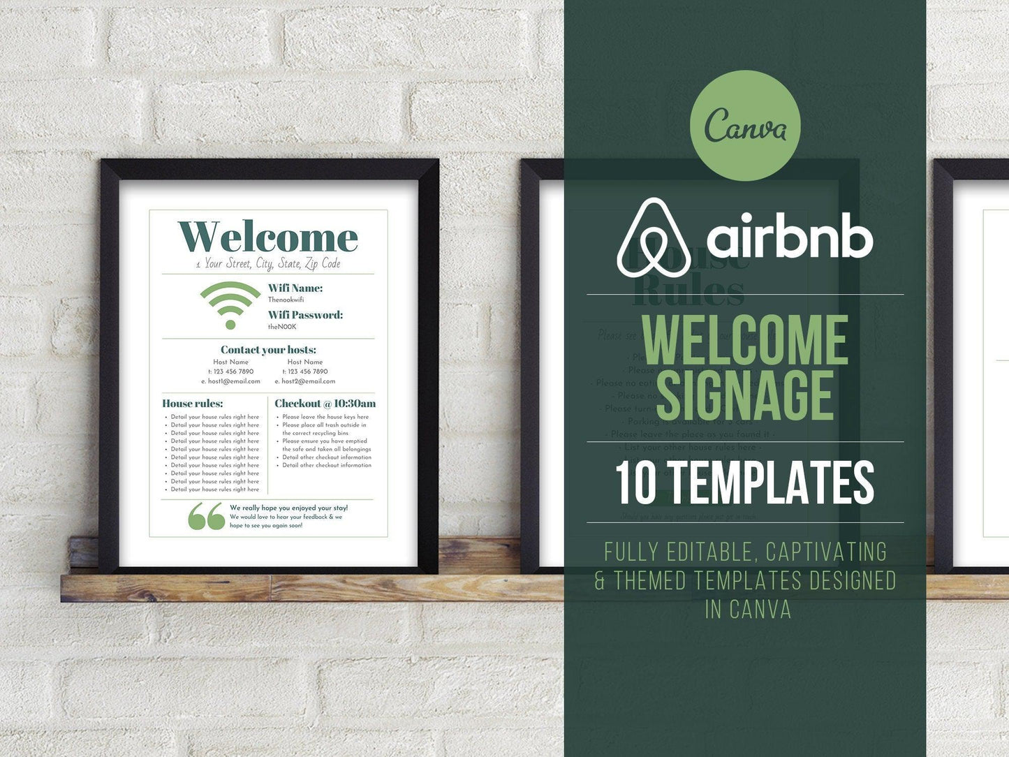 Airbnb Host Posters & Signage Bundle (country)