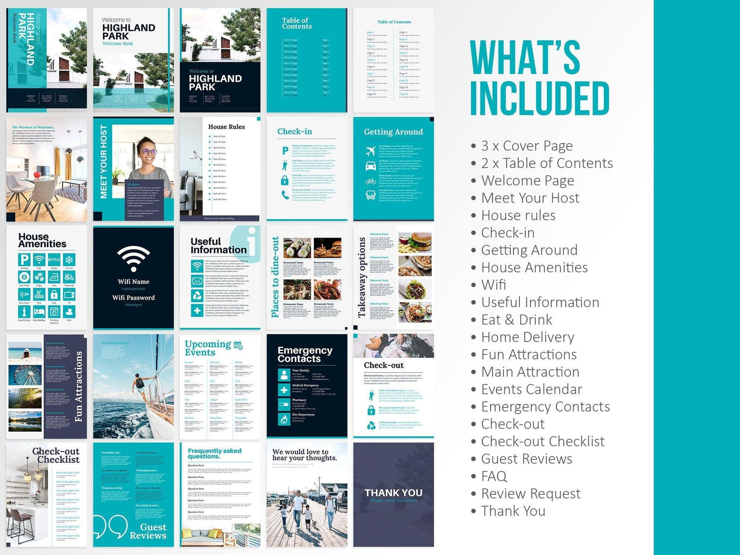 Airbnb Host Welcome Book Template (coastal)