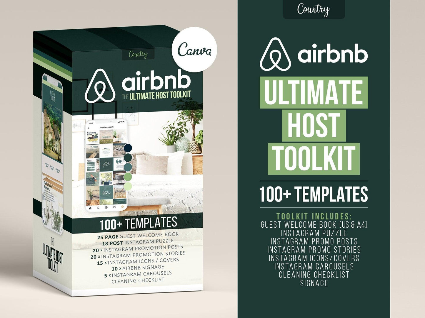 Airbnb Host Welcome Book Template (country)
