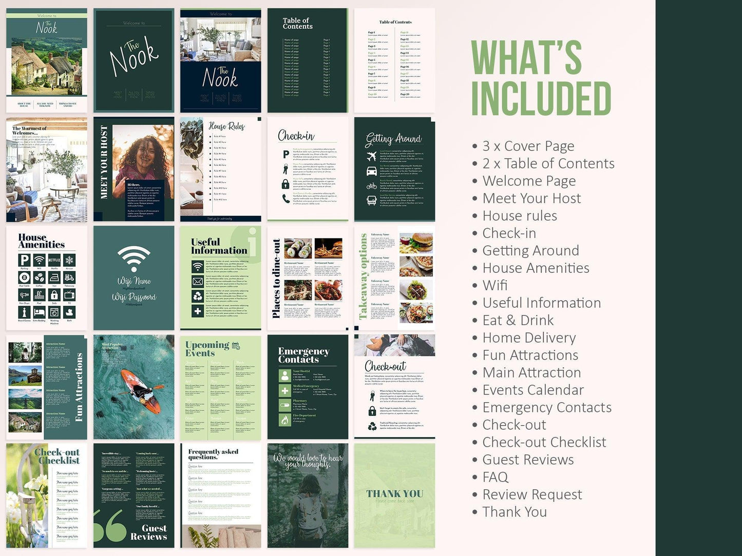 Airbnb Host Welcome Book Template (country)