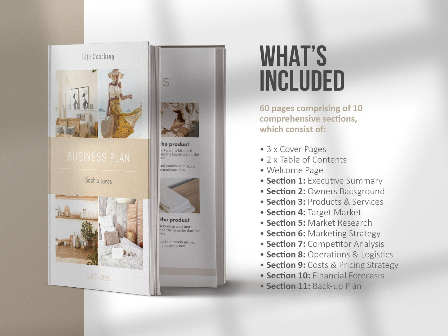 Coaching Business Plan Template (Sand)