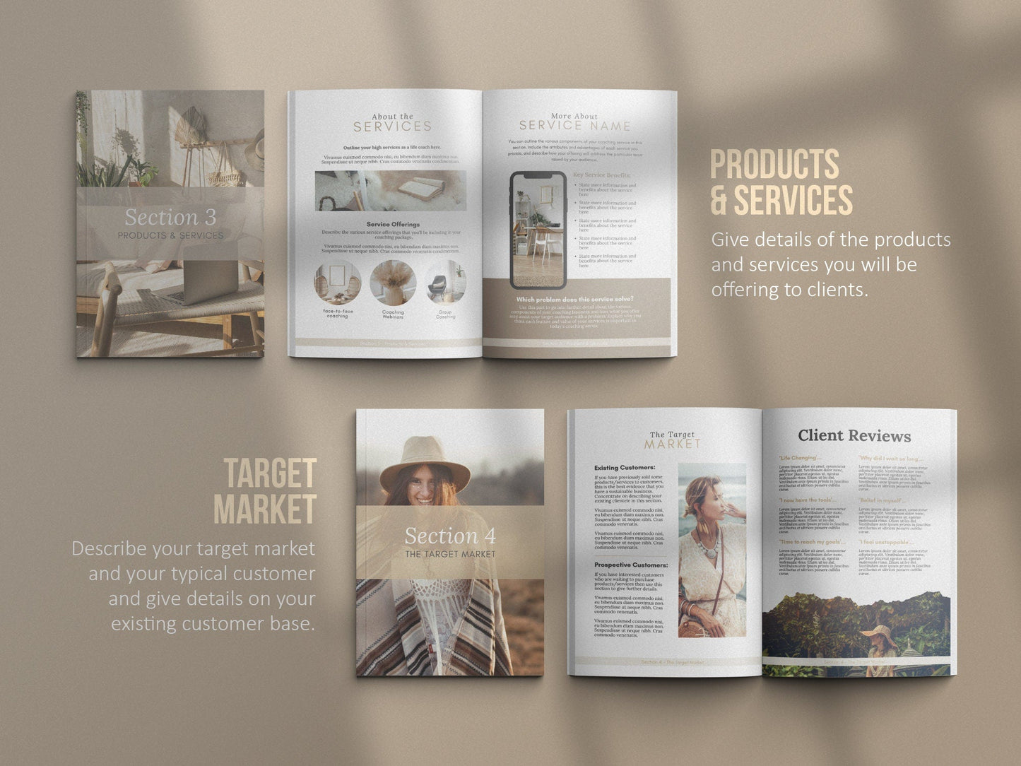 Coaching Business Plan Template (Sand)