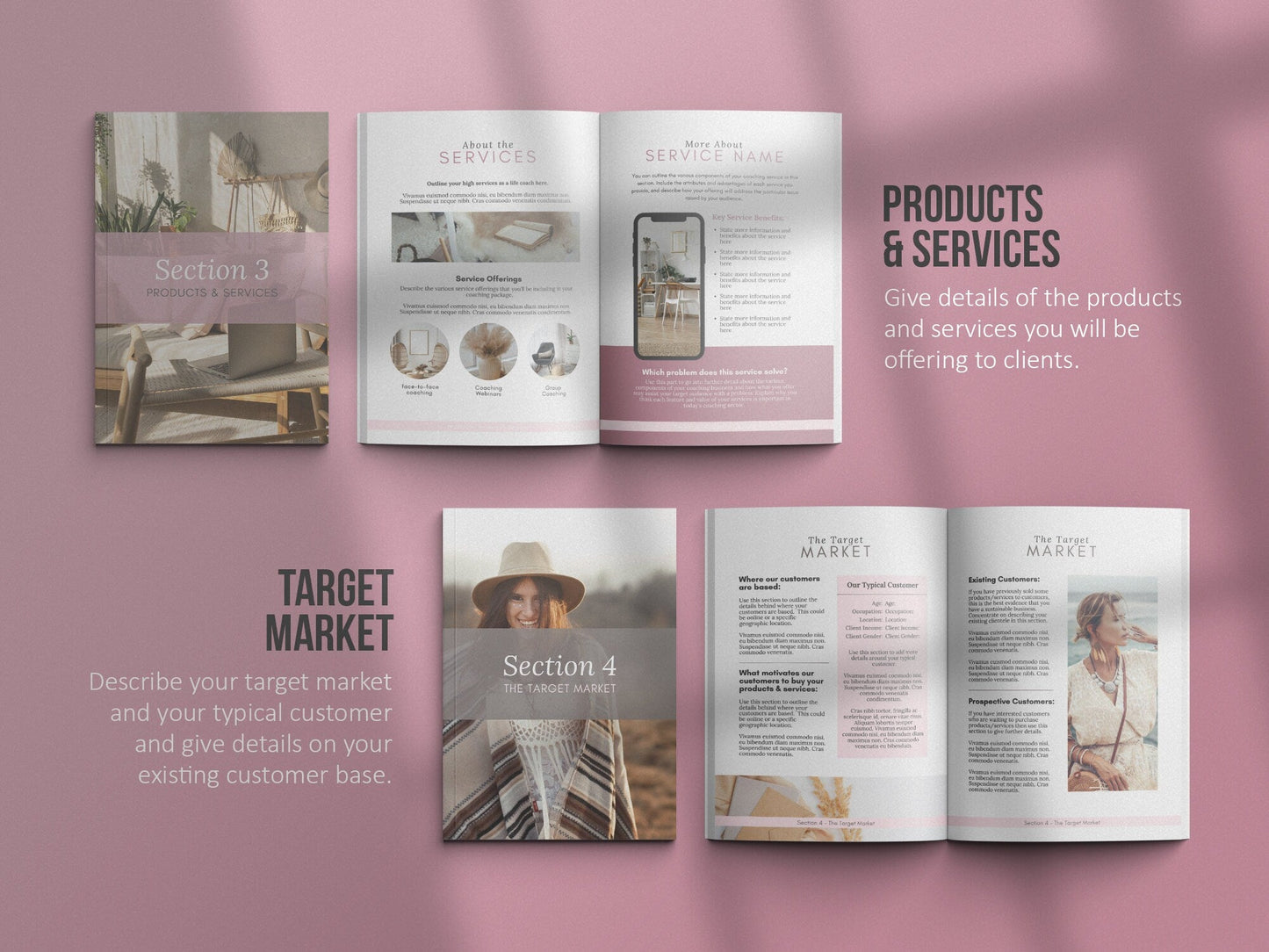 Coaching Business Plan Template (mauve)
