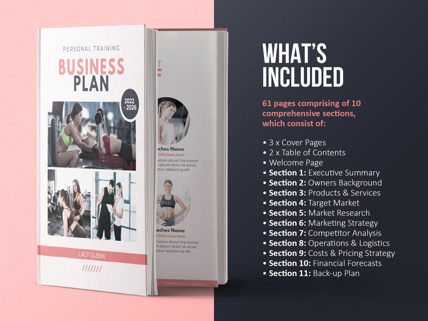 Fitness Business Plan Template (blush)