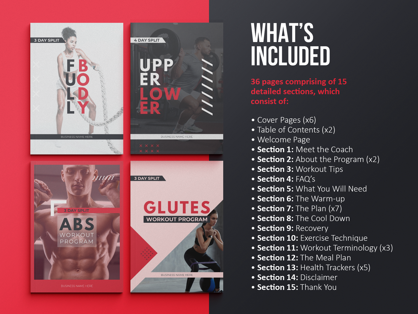 Workout Program Template (Scarlet)