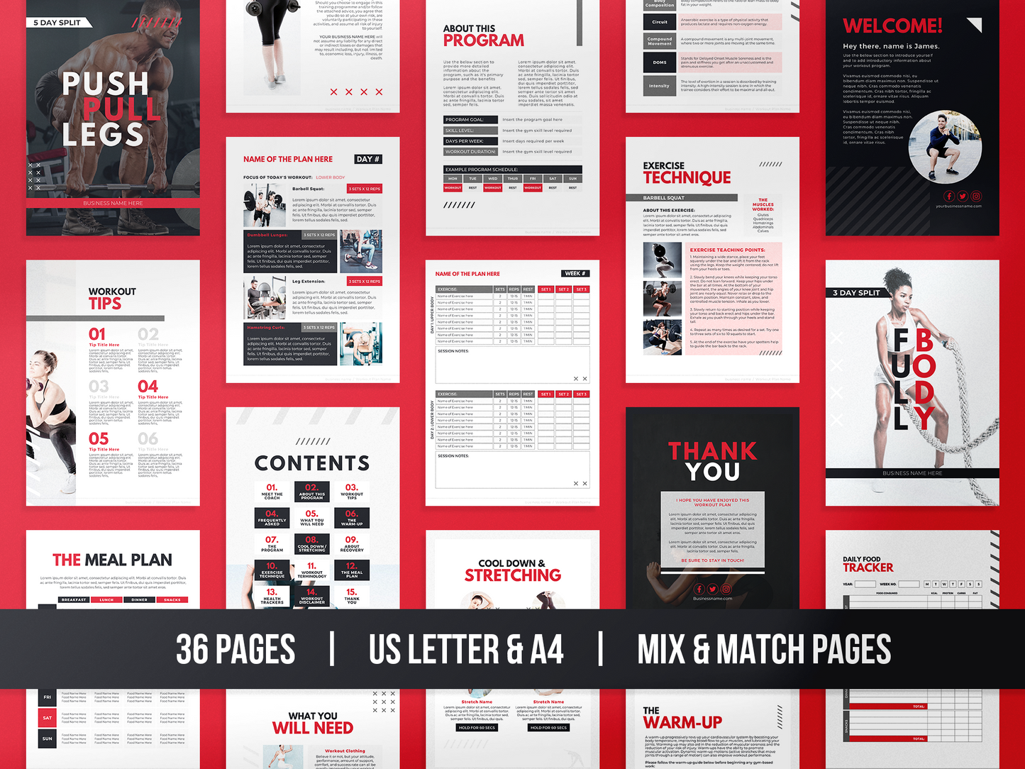 Workout Program Template (Scarlet)