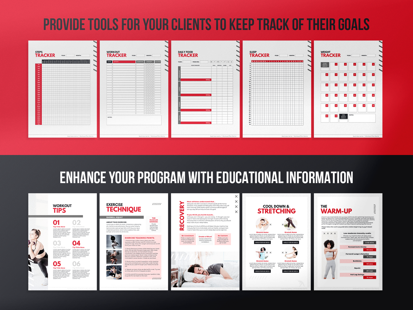 Workout Program Template (Scarlet)