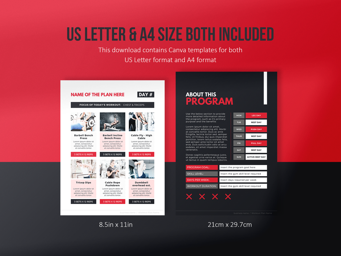 Workout Program Template (Scarlet)
