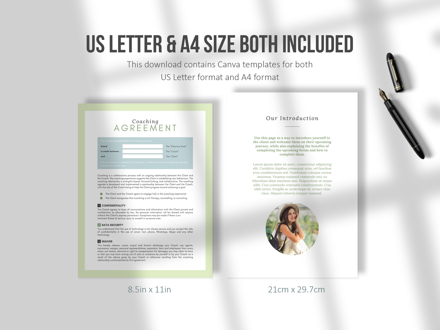 Life Coaching Client Intake Forms (green)