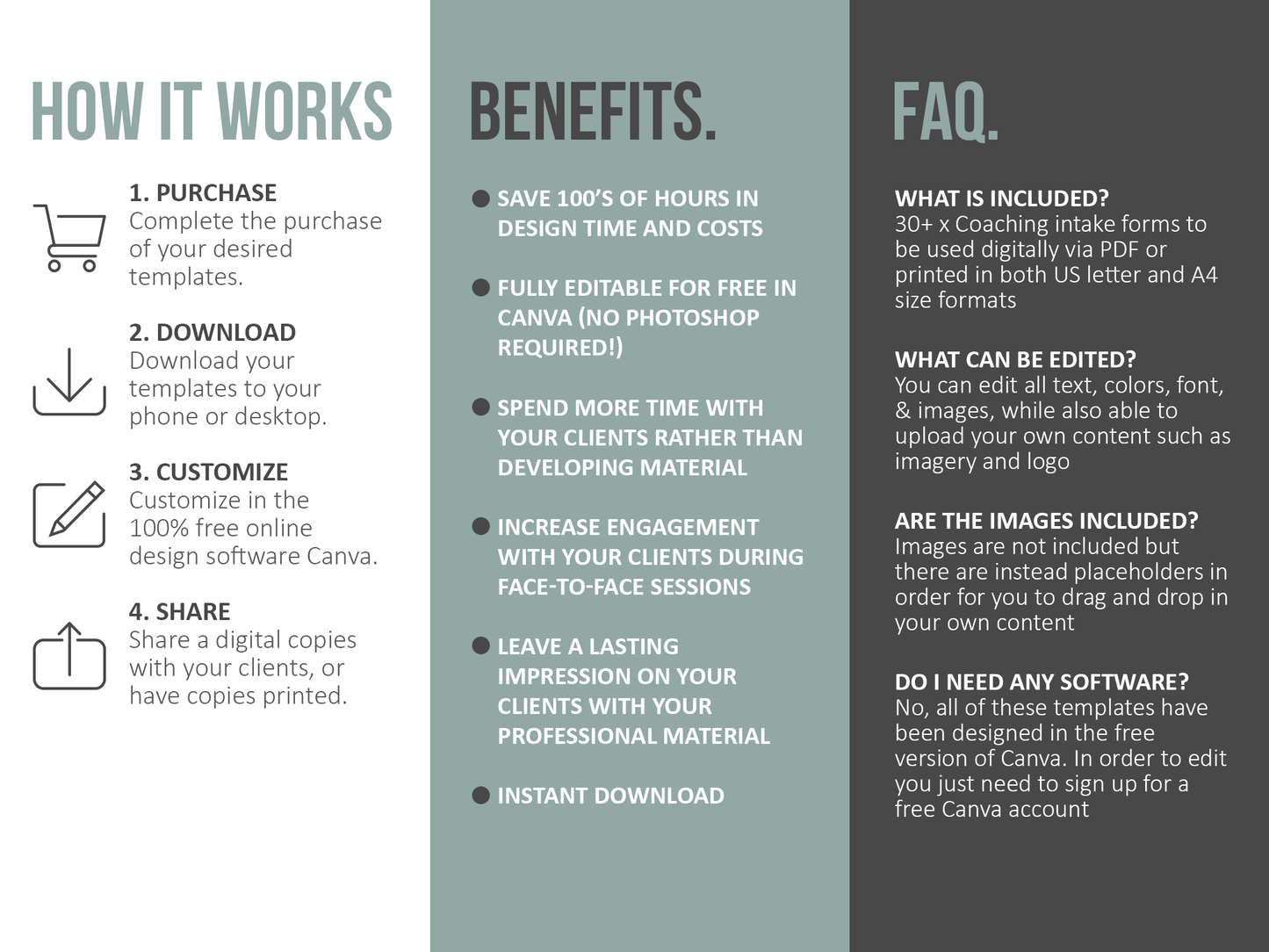 Life Coaching Client Intake Forms (grey)