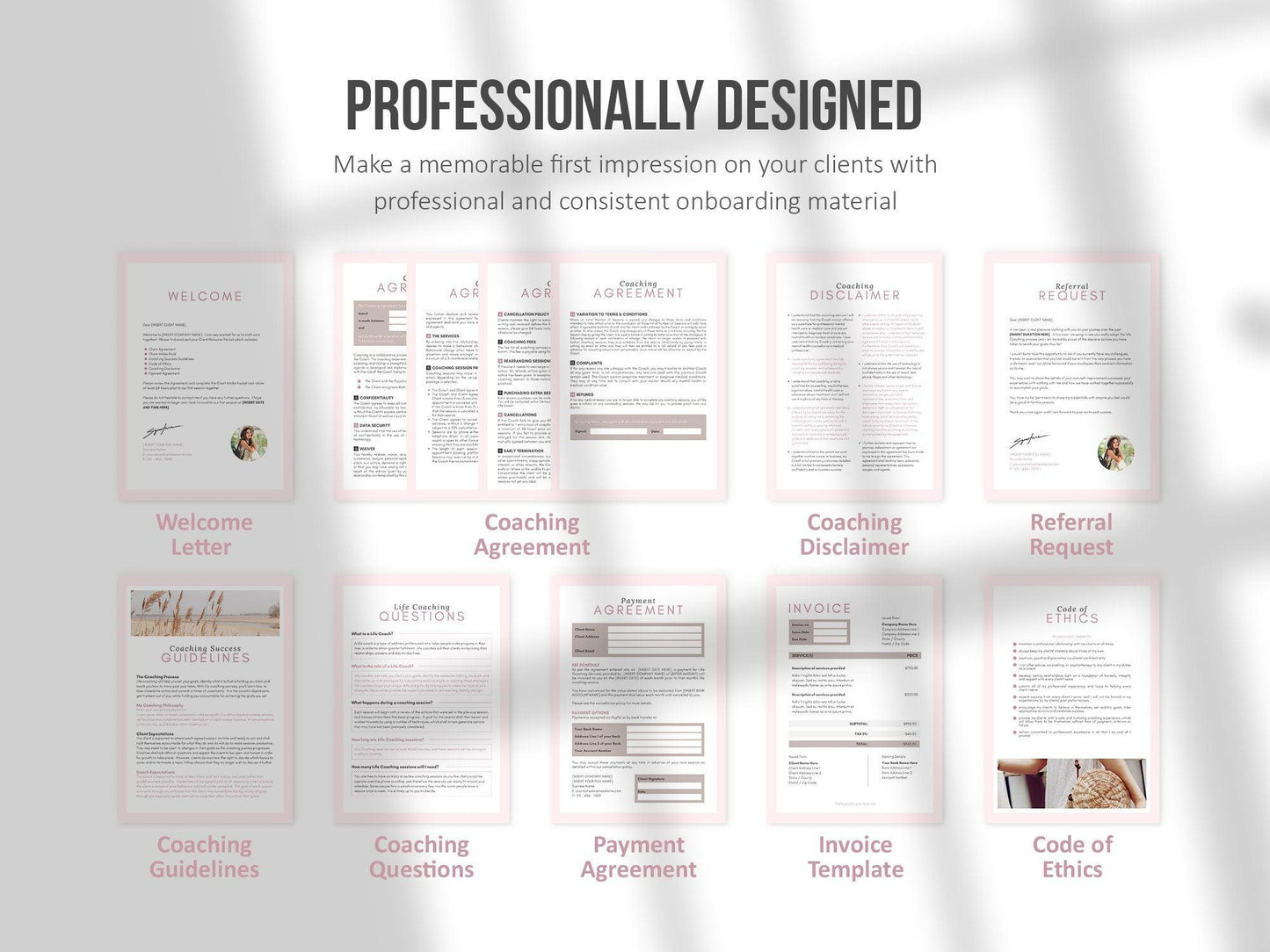 Life Coaching Client Intake Forms (mauve)