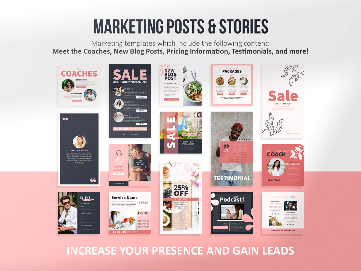 420 Health & Nutrition Post Templates (Blush)