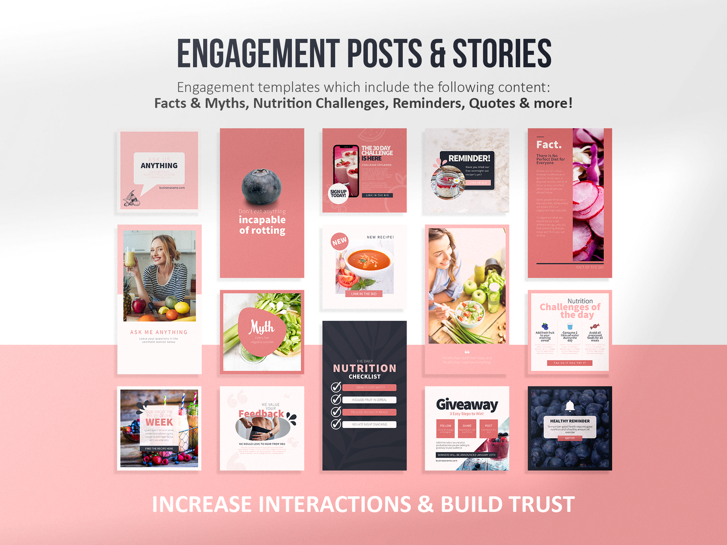 420 Health & Nutrition Post Templates (Blush)