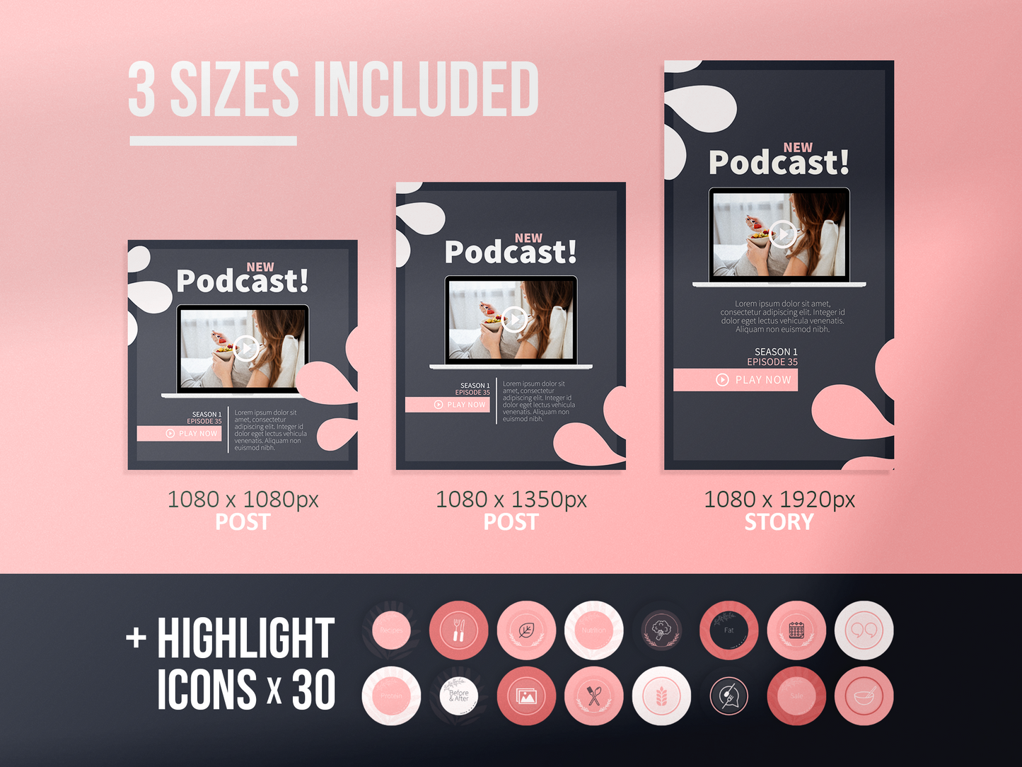 420 Health & Nutrition Post Templates (Blush)