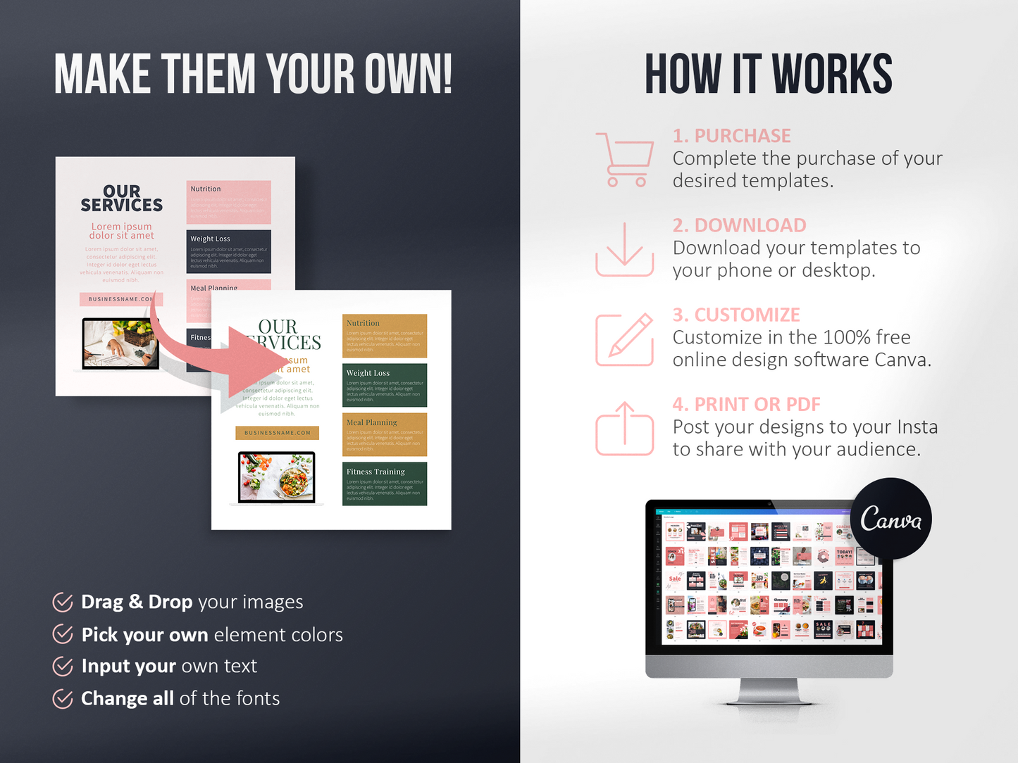 420 Health & Nutrition Post Templates (Blush)