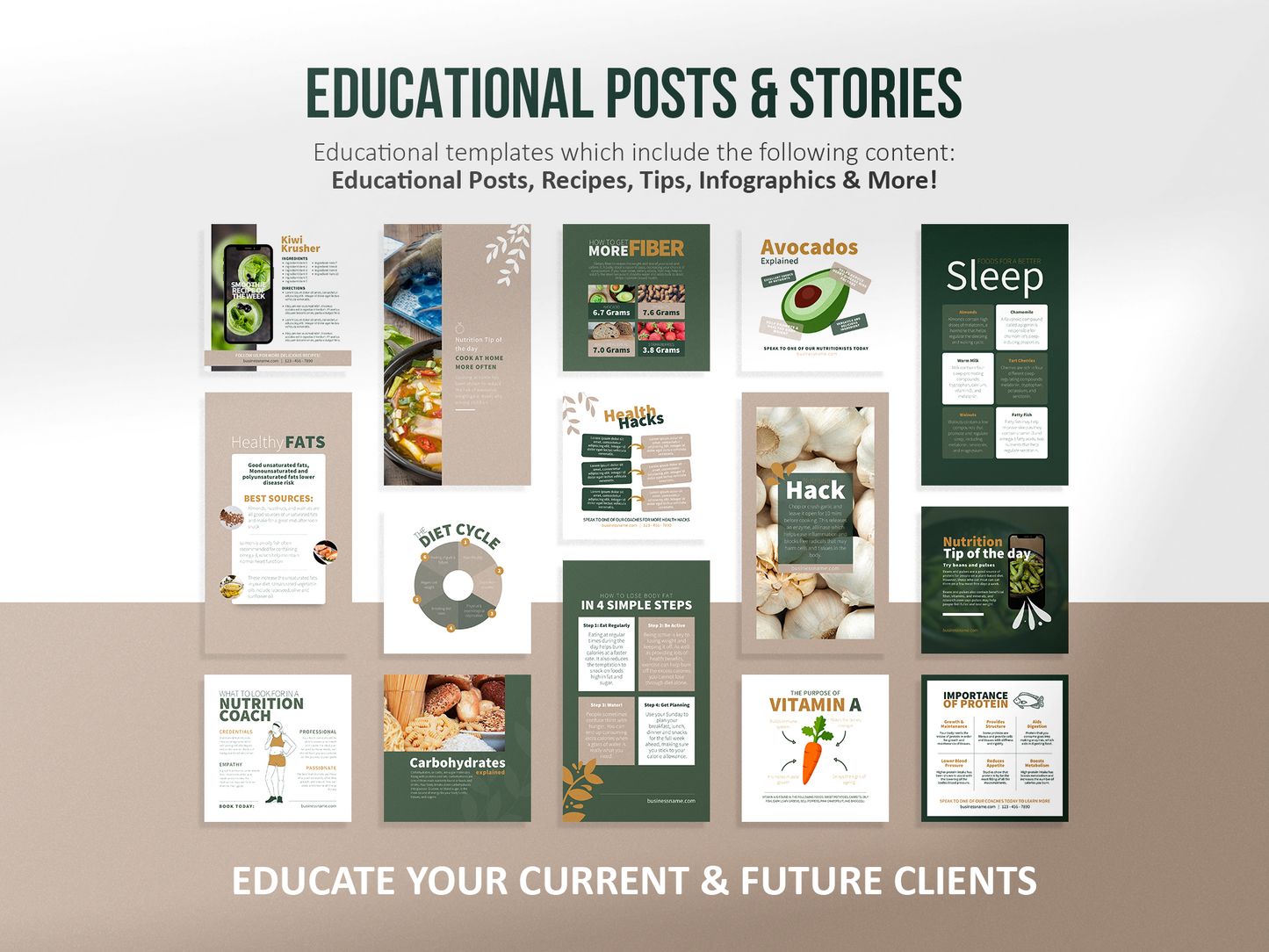 420 Health & Nutrition Instagram Post Templates | Health and Wellbeing | Nutrition Instagram Templates | Dietitian Template | Nutritionist