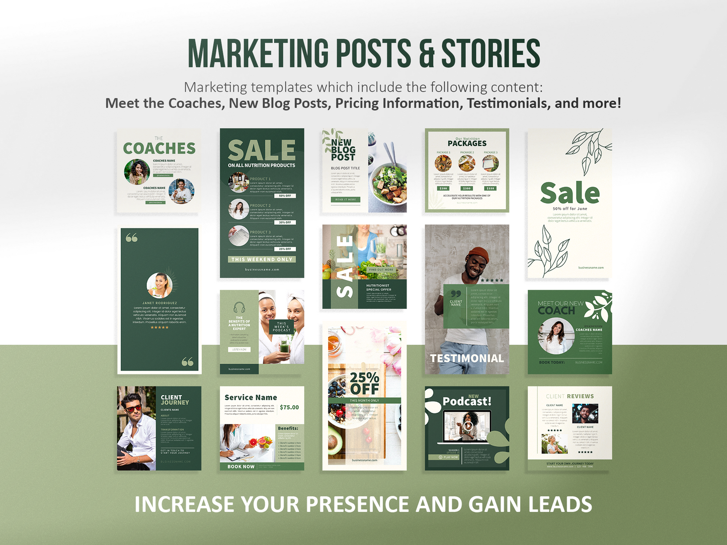 420 Health & Nutrition Post Templates (Olive)