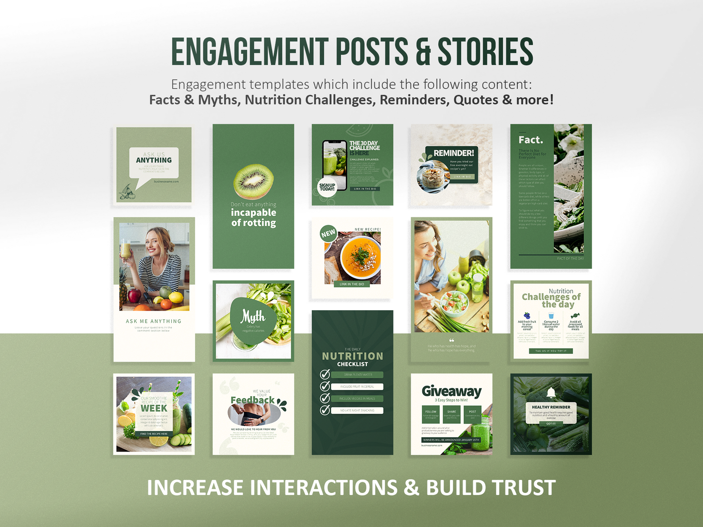 420 Health & Nutrition Post Templates (Olive)