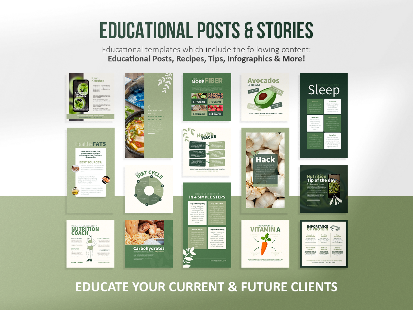 420 Health & Nutrition Post Templates (Olive)