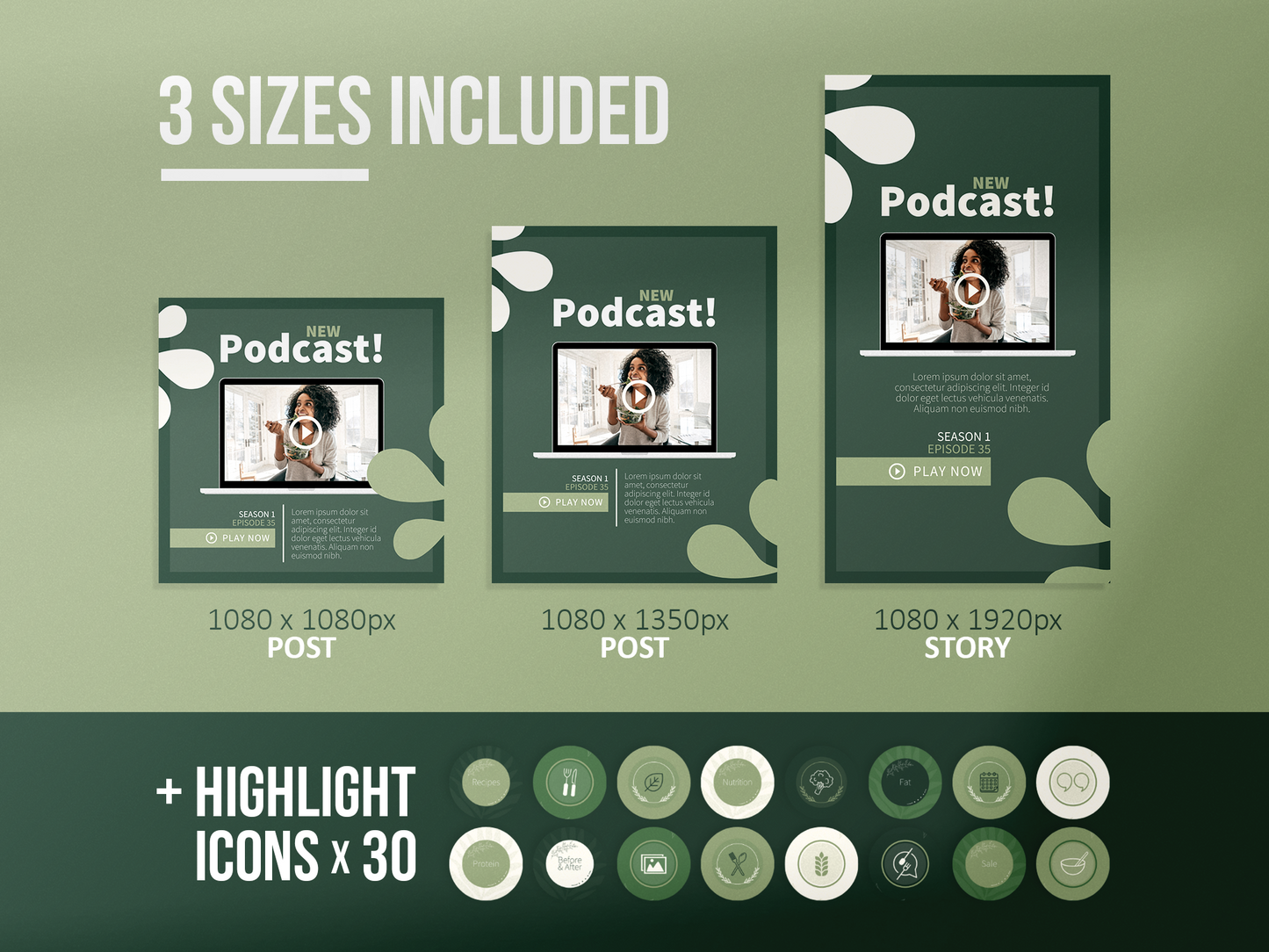 420 Health & Nutrition Post Templates (Olive)