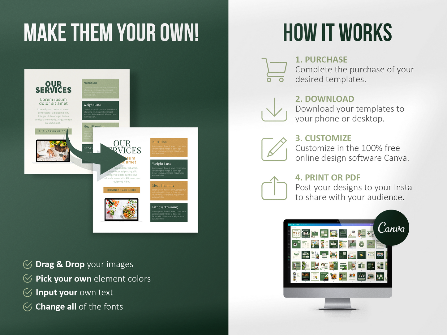 420 Health & Nutrition Post Templates (Olive)