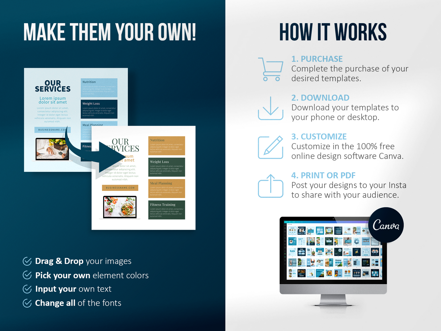 420 Health & Nutrition Post Templates (sky)