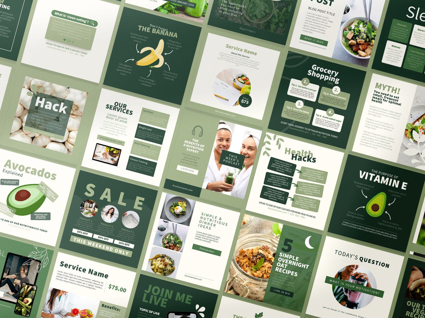 420 Health & Nutrition Post Templates (Olive)