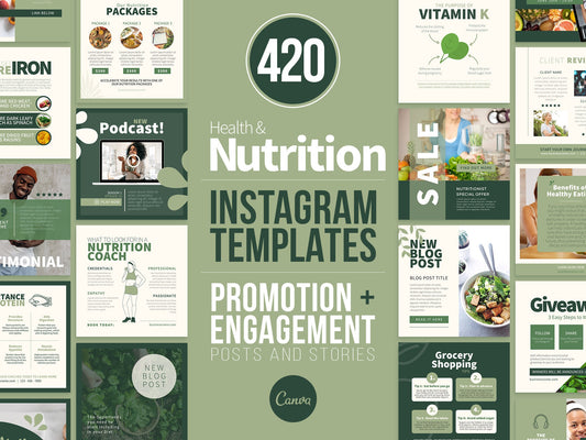 420 Health & Nutrition Post Templates (Olive)