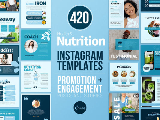 420 Health & Nutrition Post Templates (sky)