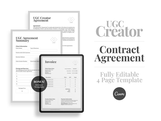 UGC Creator Contract Agreement Template