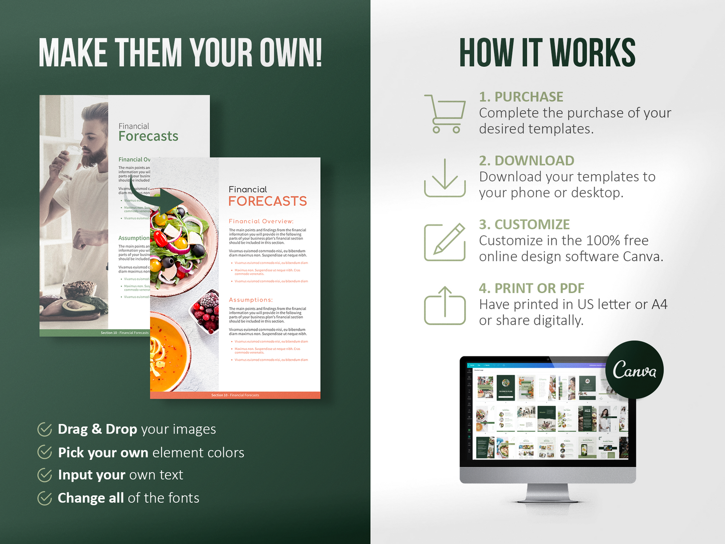 Nutritionist Business Plan Template (Olive)