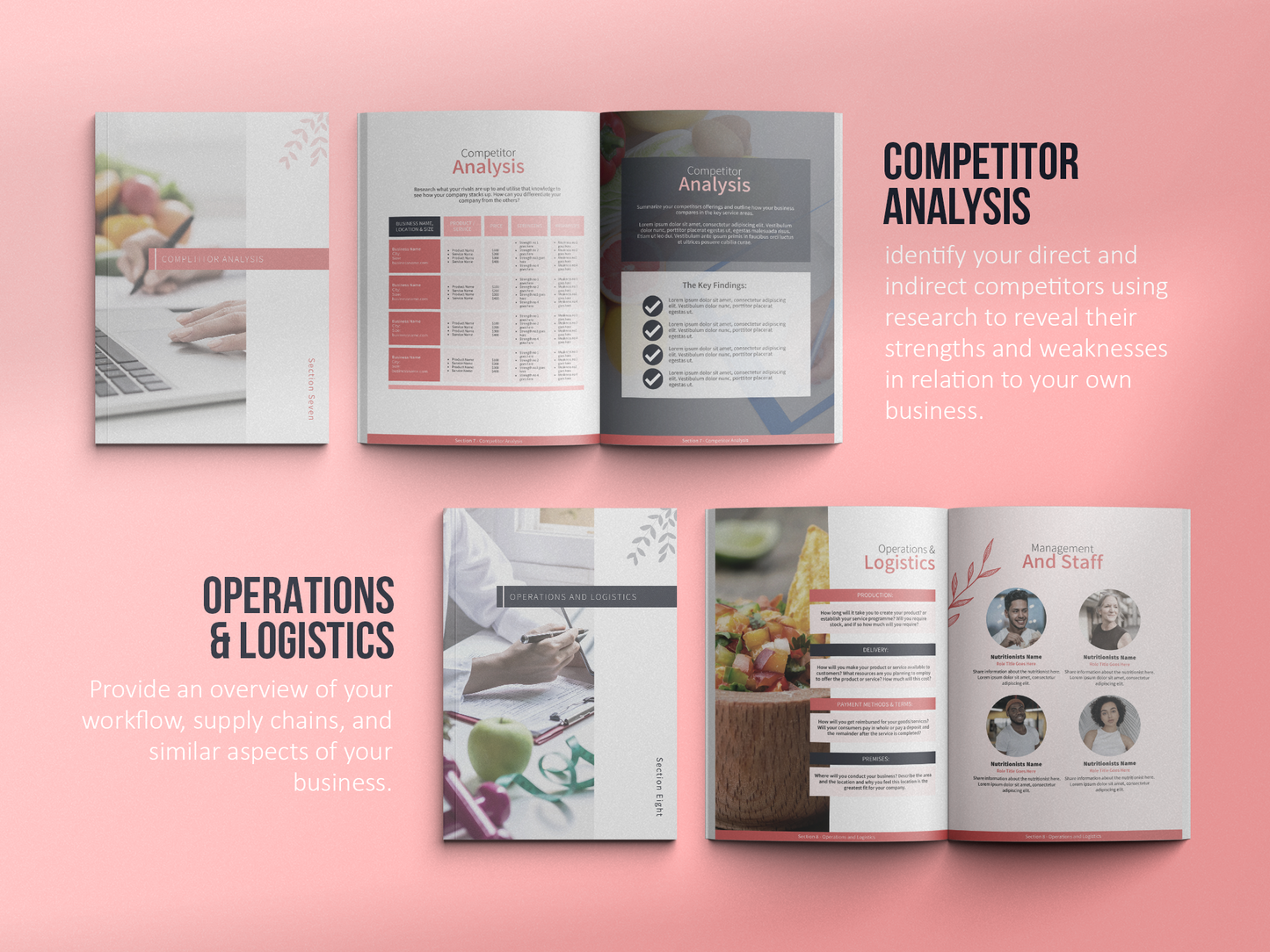 Nutritionist Business Plan Template (Blush)