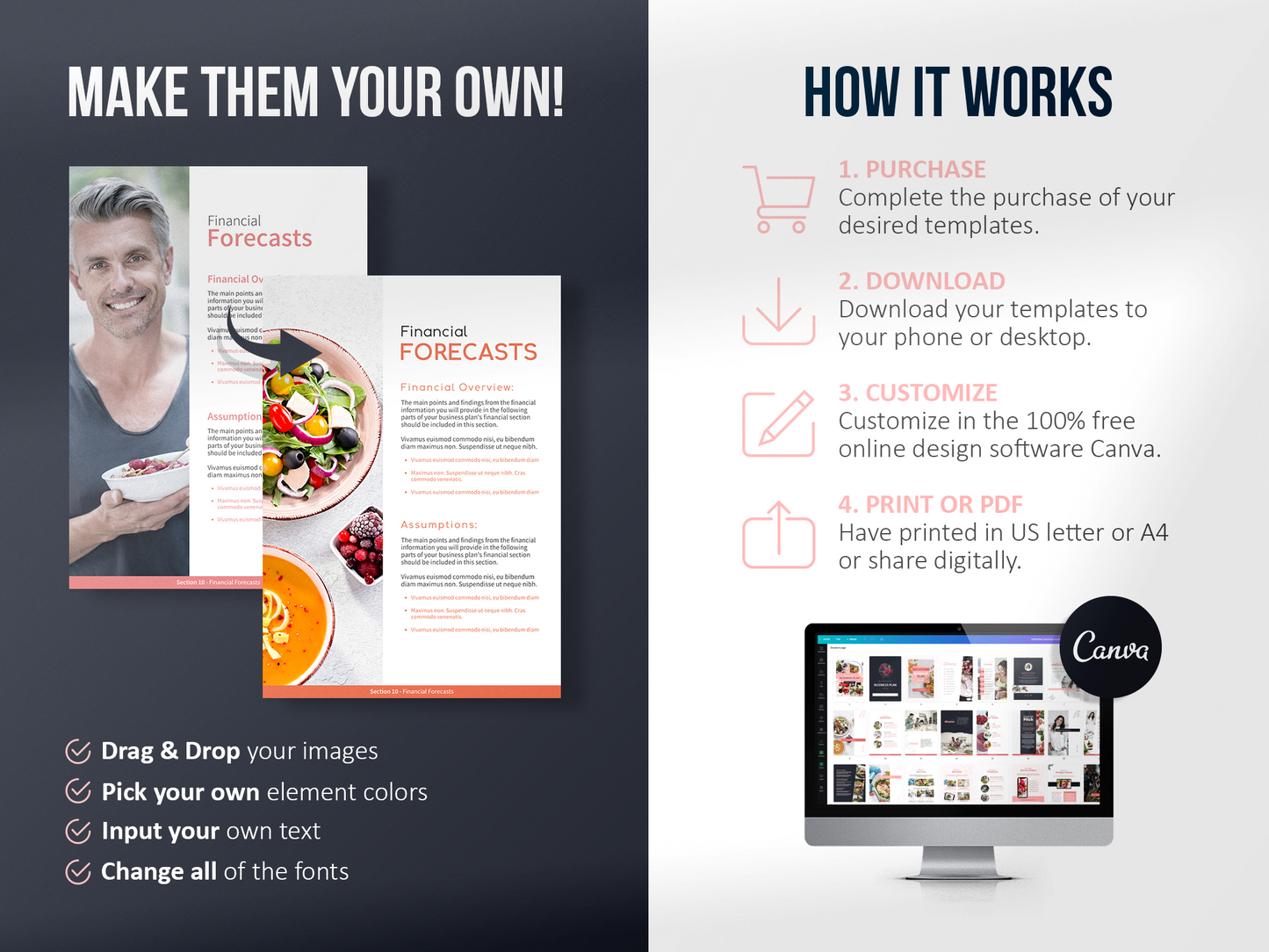 Nutritionist Business Plan Template (Blush)