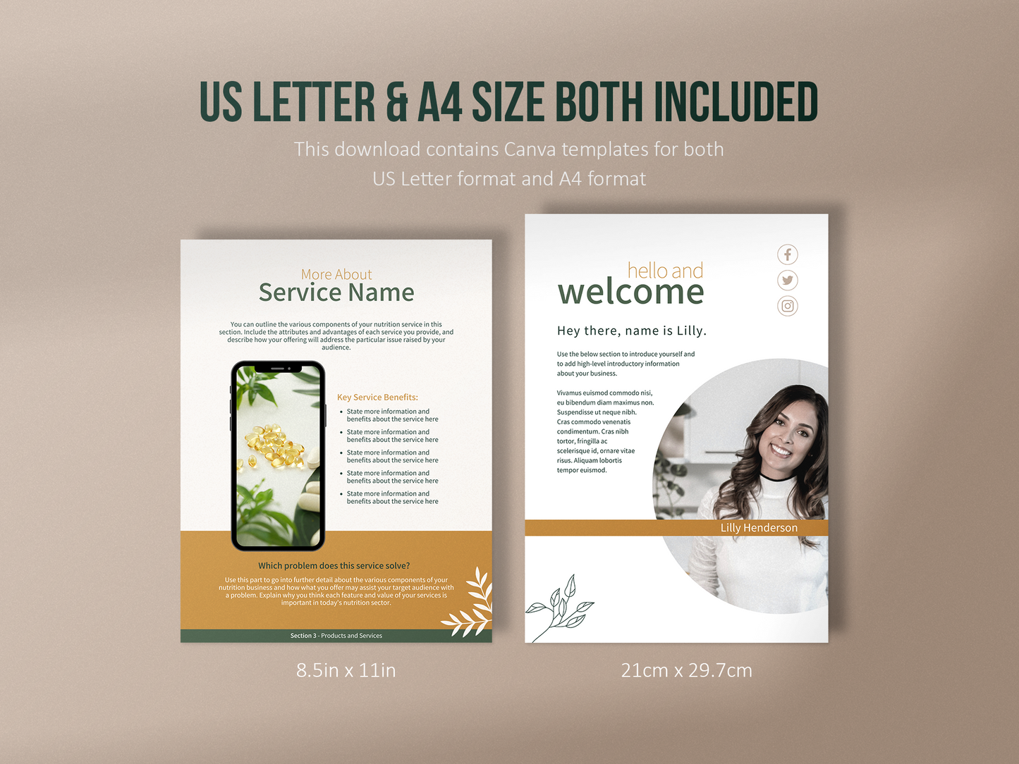 Nutritionist Business Plan Template (Nature)