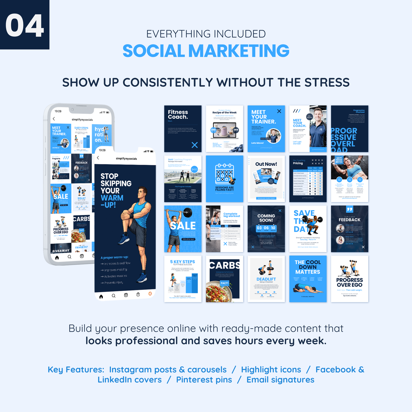 Fitness Coach Ultimate Branding Toolkit (Blue)