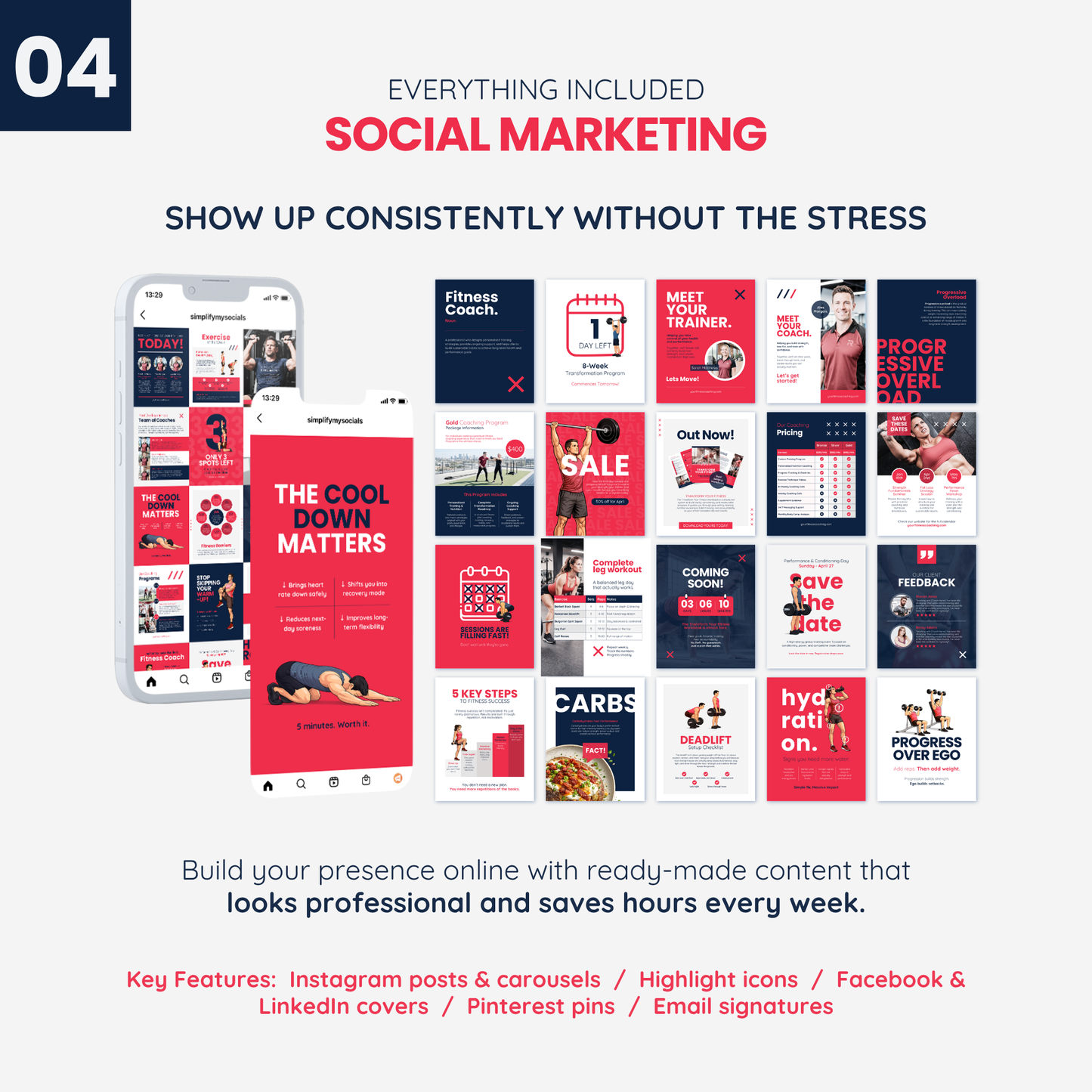 Fitness Coach Ultimate Branding Toolkit (Red)
