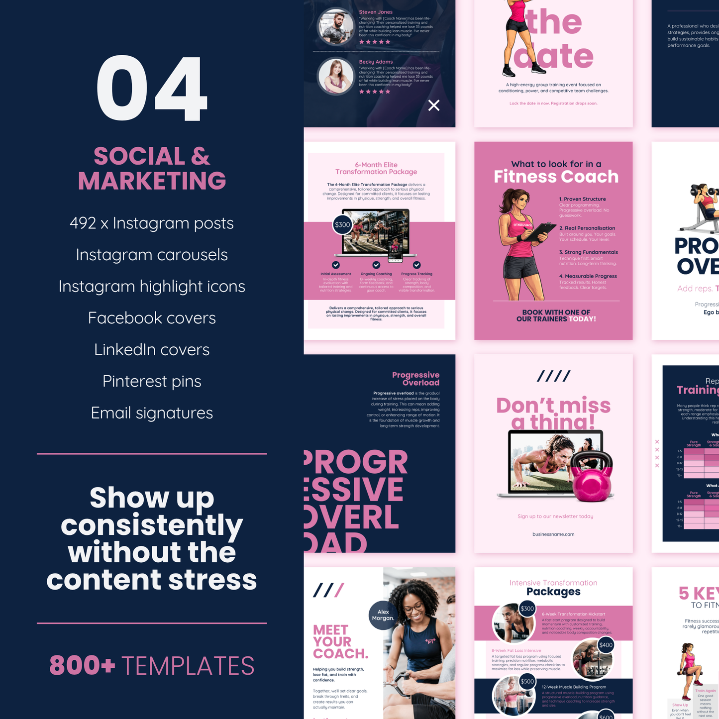 Fitness Coach Ultimate Branding Toolkit (Pink)